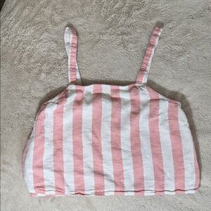 Abound Pink and White Striped Tank